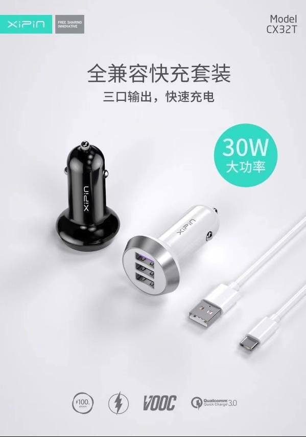 CARGADOR DE CARRO IPHONE XIPIN 30W