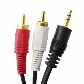 CABLE AUDIO 3.5 A 2 RCA AUDIO 5 METROS