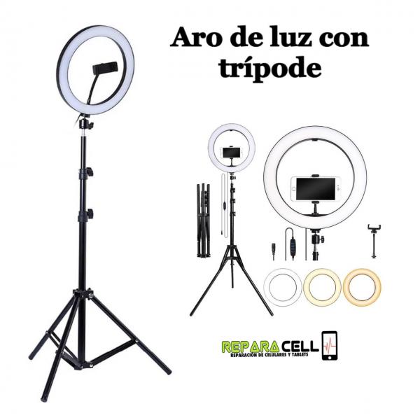 ARO DE LUZ LED CON TRIPODE 26 CM QX-260
