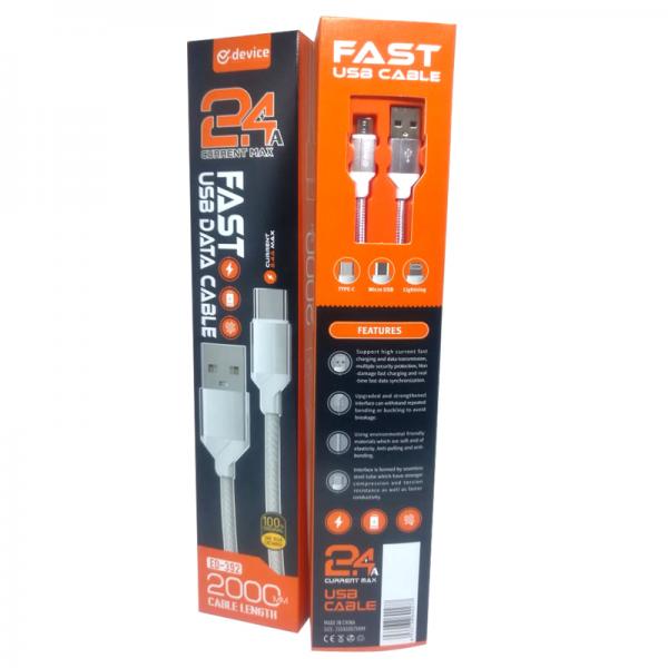 CABLE IPHONE E-DEVICE ED-392 2 METROS
