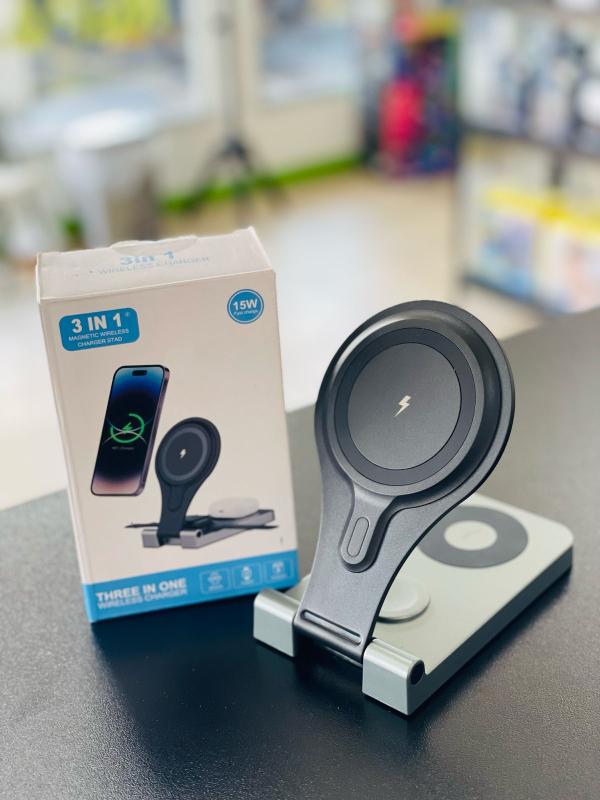 CARGADOR INALAMBRICO 15W 3 EN 1