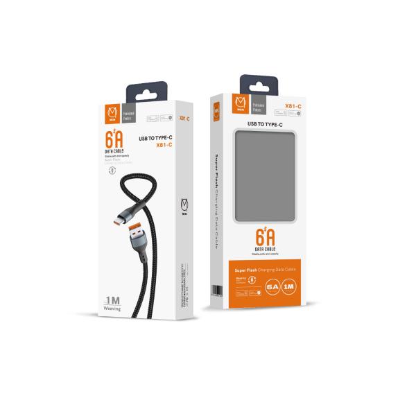MCM X81C CABLE CORDON NEGRO USB/C 6A