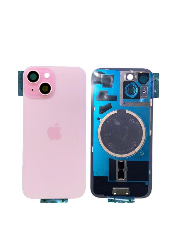 TAPA IPHONE 15 ORIGINAL COMPLETA ADC  - ROSADO