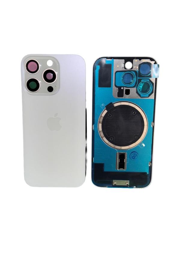 TAPA IPHONE 16 PRO ORIGINAL CCOMPLETA ADC  - BLANCO TITANIO