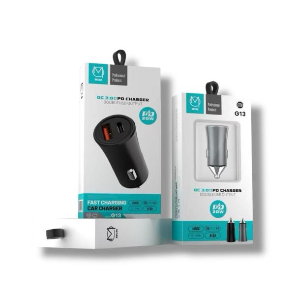 MCM G13 CARGADOR CARRO USB/PD