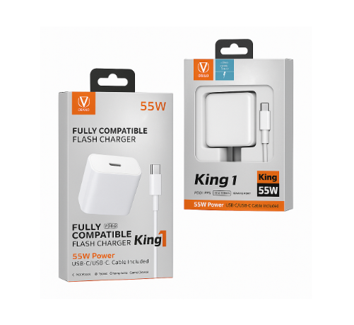 MCM K1 CARGADOR COMPLETO USB CON CABLE TIPO C 55W