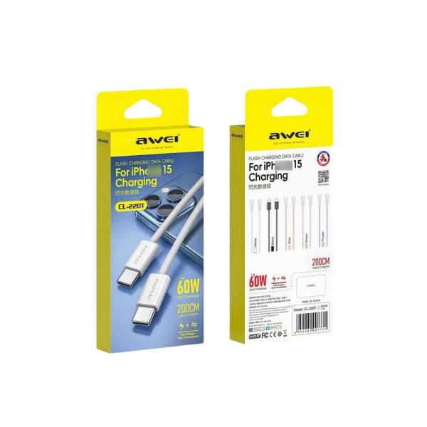 AWEI CL220T CABLE TIPO C/C 2M