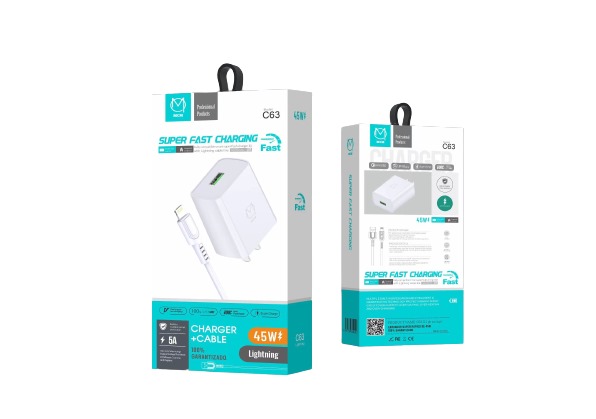 MCM C63 CARGADOR COMPLETO USB/IPHONE 45W