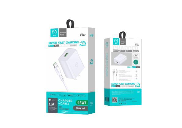 MCM C62 CARGADOR COMPLETO USB/MICRO USB 45W
