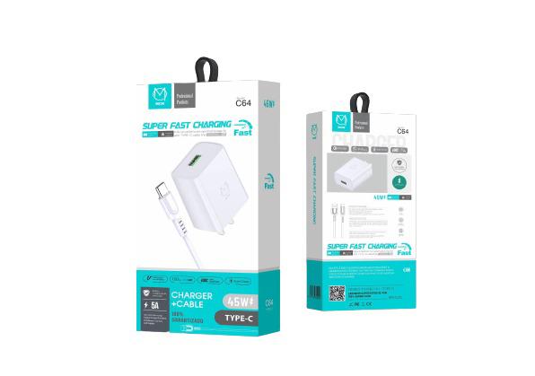 MCM C64 CARGADOR COMPLETO USB/C 45W SUPER CARGA