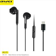 PC7T AWEI AUDIFONOS TIPO C FULL COMPATIBLES