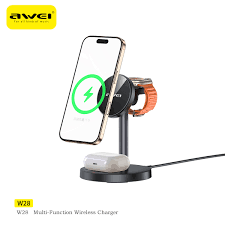 AWEI W28 CARGADOR 3 EN 1 INALAMBRICO