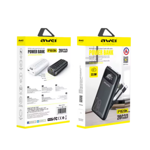 AWEI P168K BATERIA PORTATIL 10.000MHA 22.5W