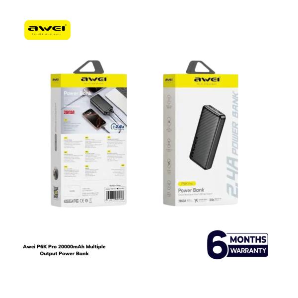AWEI P6K BATERIA PORTATIL 20.000MAH 2.4A